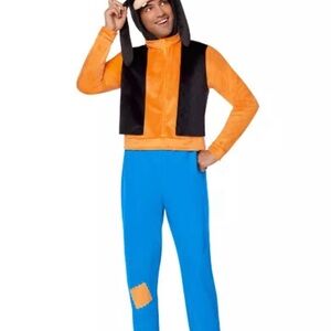 Adult Goofy  Cartoon Character Costume - Orange and Blue